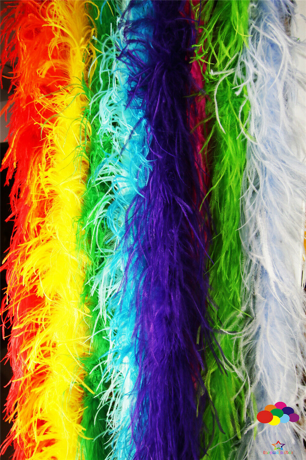 2M pink ostrich feather strip boa Costumes Trim Craft Trim for Party Costume