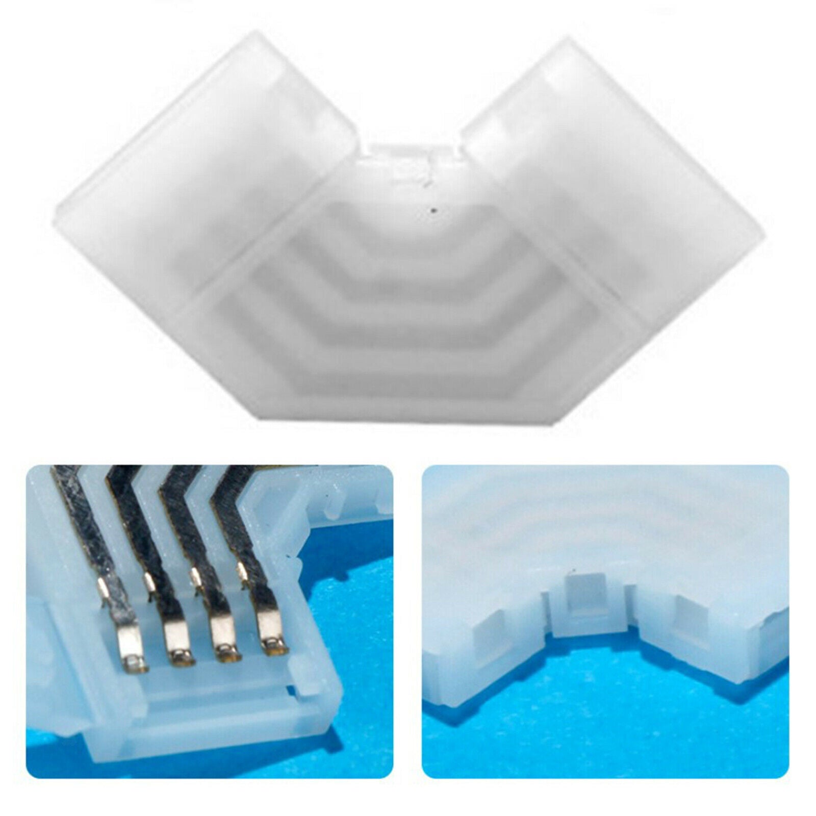 5pcs LED Strip Light Corner Connectors RGB L Shape Adapters 90 Degree Joint
