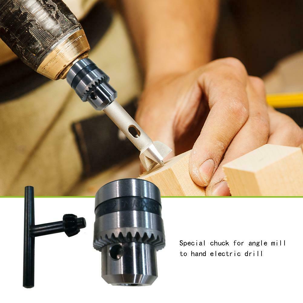 1.5-10mm Clamp Electric Drill Chuck Angle Grinder Chuck w/ Key Lathe Accessories