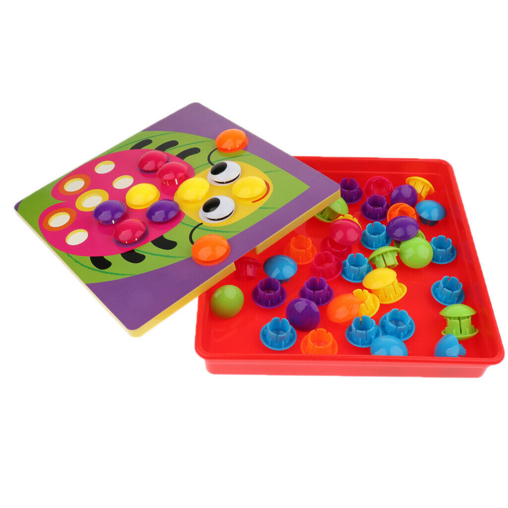 Kid Motor Skills Color Matching Mosaic Pegboard Educational Preschool Games