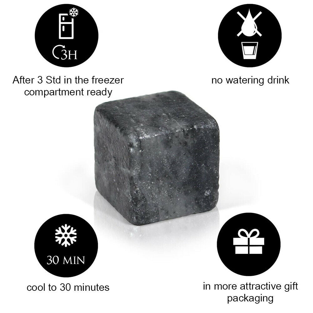 9pcs/box Whisky Stones Ice Cubes Drinks Cooler Rocks Ice Tartar Wine Stone @