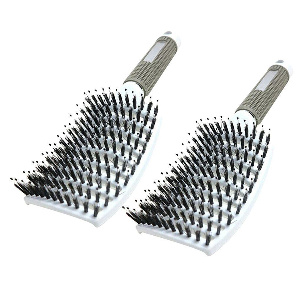 2Pcs Hair Comb Massage Body Scalp Detangle Hairbrush Brush Women Wet
