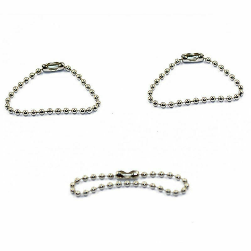 40PCS Metal Ball Beaded Chain Connector Clasp Mobile Phone Cord Tag Key Chain