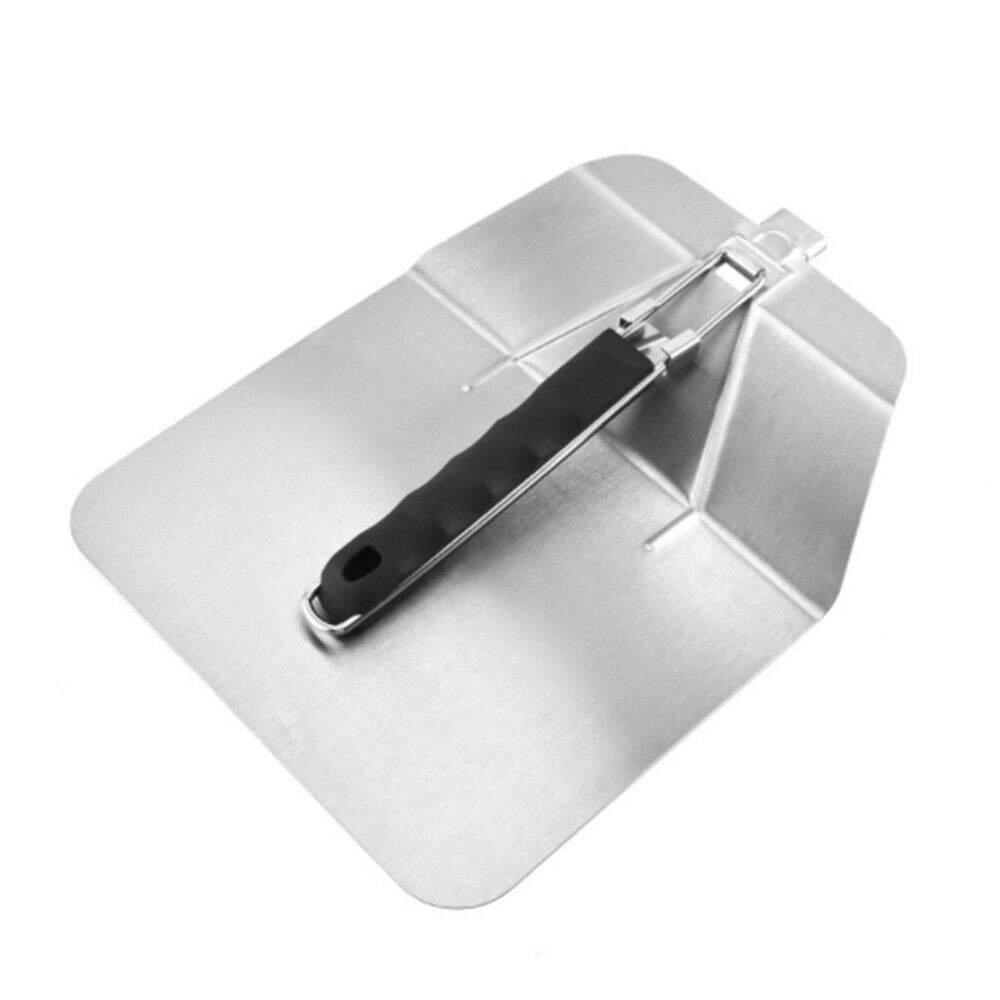 Stainless Pizza Shovel with Folding Handle Anti-slip Pizza Spatula Baking Tools