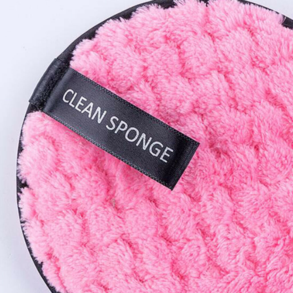 6 Pieces Cloth Rounds Face Eye Makeup Remover Pads Washable Facial Cleansing