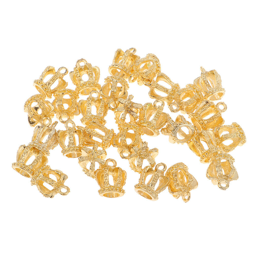 60 Pieces Charms Metal Crown Pendants Bangle Earrings Jewelry Accessories