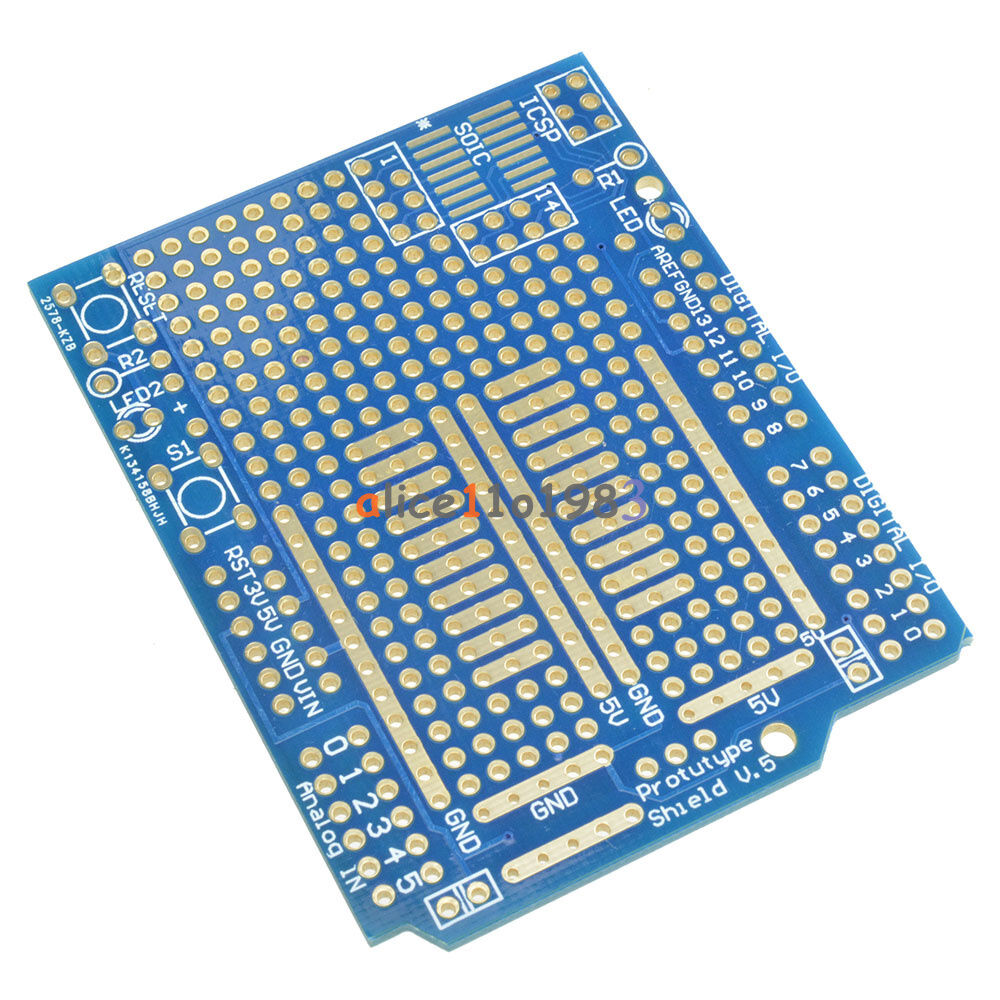 Prototype PCB for Arduino UNO R3 Shield Board FR-4 Fiber 2mm+2.54mm Pitch DIY