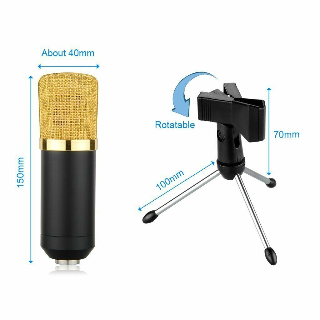 Condenser Microphone  Microphone Mic with Stand 3.5 Mm