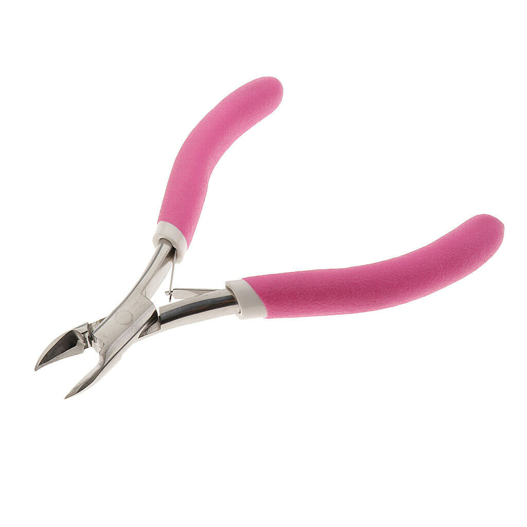 Steel Nail Pliers Toe Nail Clipper Manicure Pedicure Cutter Clamp Tool Pink