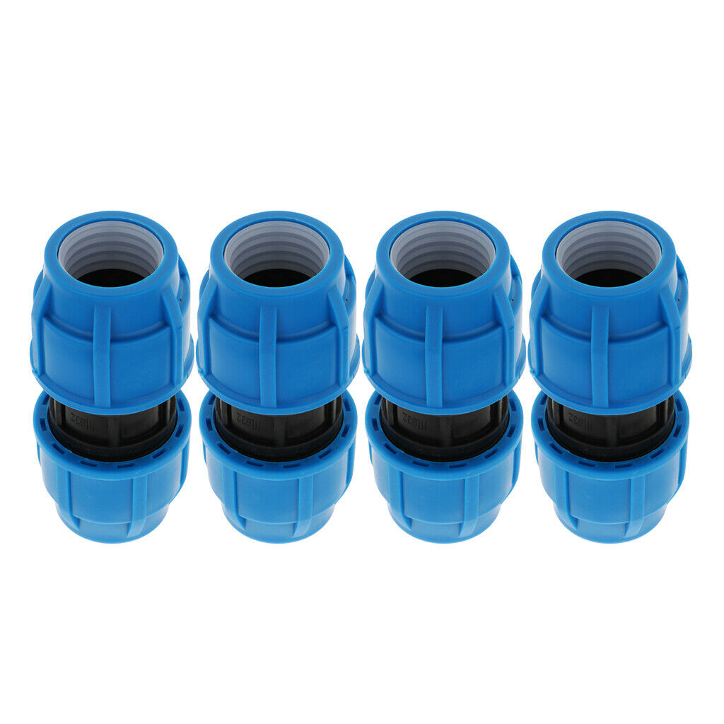 4pcs Water Tube Fittings Straight Union Coupler Irrigation Tube Fittings