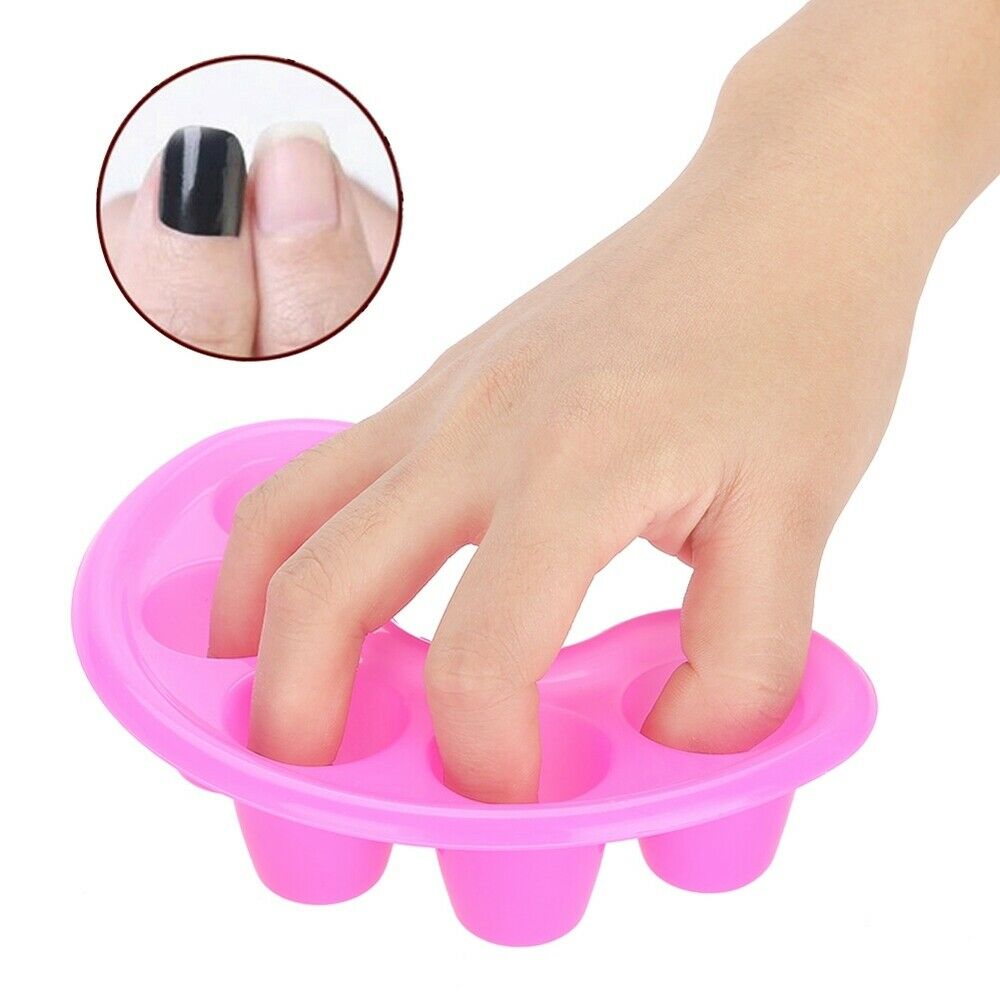 5pcs Nail Soaker Bowl Nail Art Tips Soakers Tray Polish Gel Treatment Remover