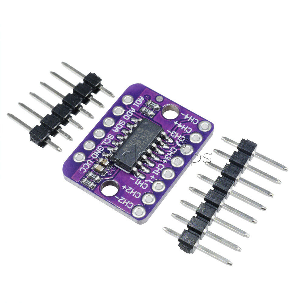4-Channel MCP3424 ADC Programmable Gain Amplifier A/D For Raspberry Pi Ardruino