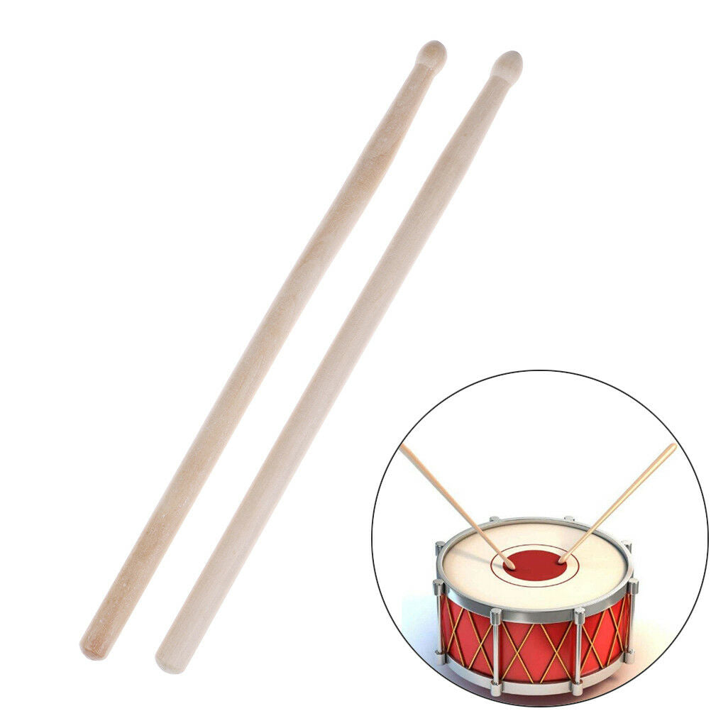 1Pair/2Pcs 32Cm Maple Wood Military Drum Sticks Music Band Drumsticks  DD