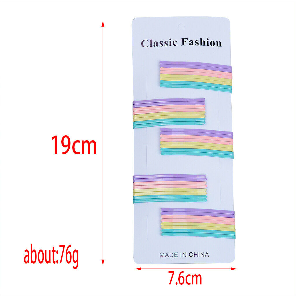 40 Pieces Assorted Color U-shaped Pin Barrettes Crimped Updo Hair Clip