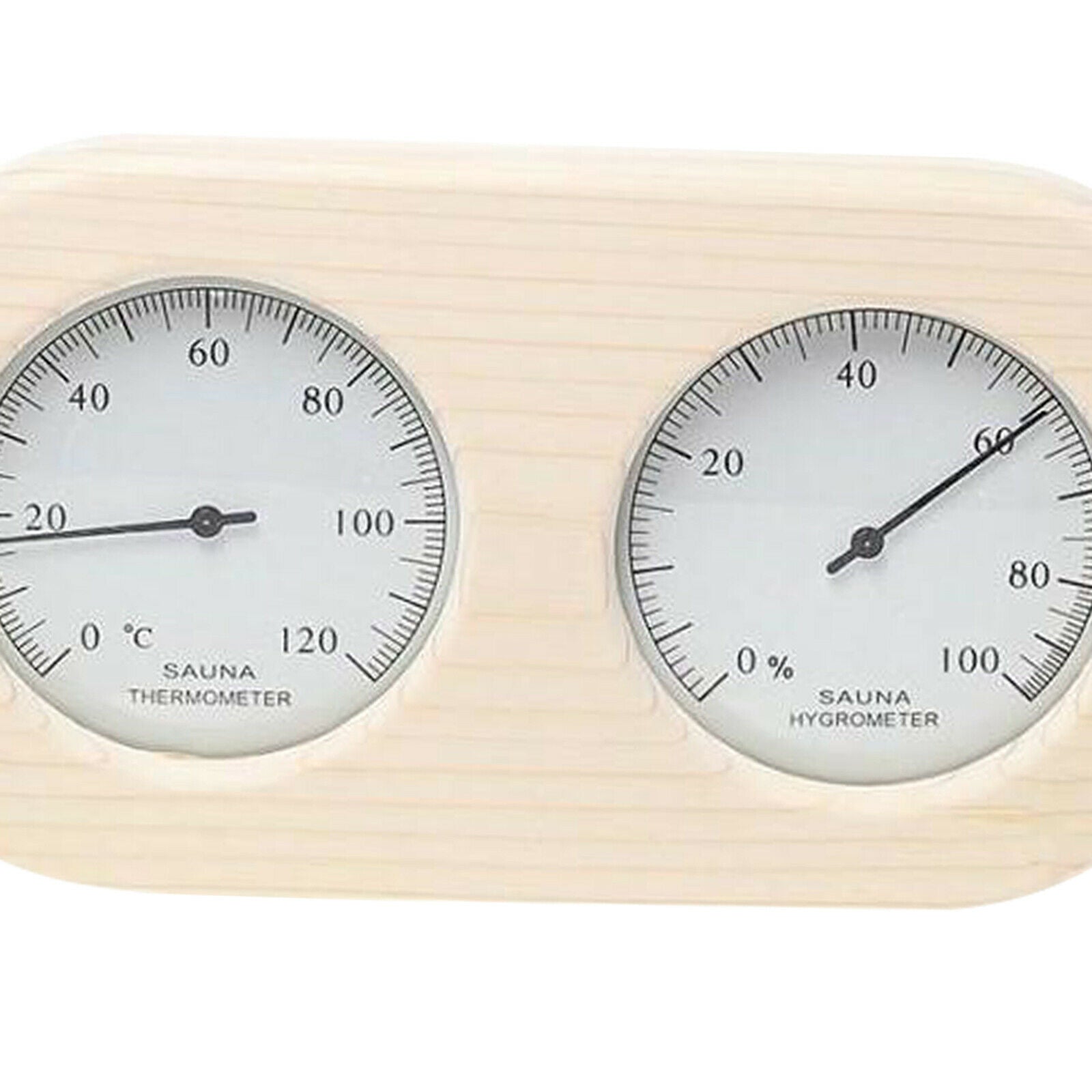 2-in-1 Indoor Wood Thermometer Hygrometer Sauna Room Steam Room Accessories