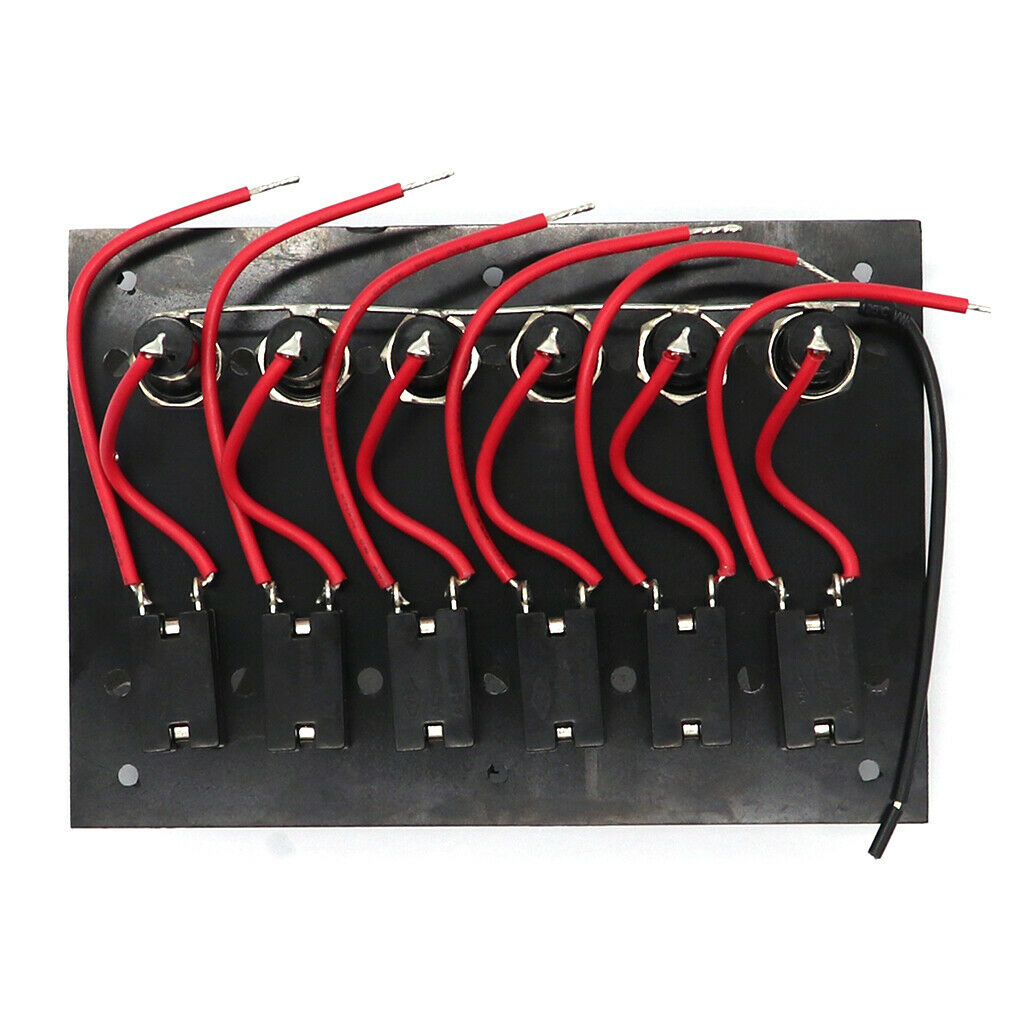 Boat Rocker Switch Panel 6 Gang Waterproof Circuit Breaker Marine Caravans