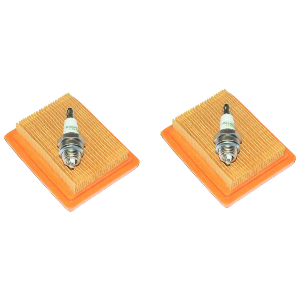 2x Air Filter Spark Plug for Stihl FS120 FS200 FS250 BT120 FR350 HT250 MM55
