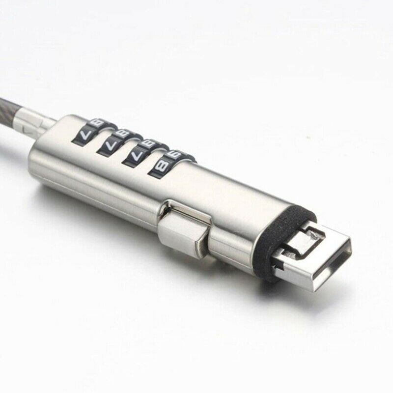 4 Digital Universal Lock USB Laptop Security Cable Lock for Computer P3U1
