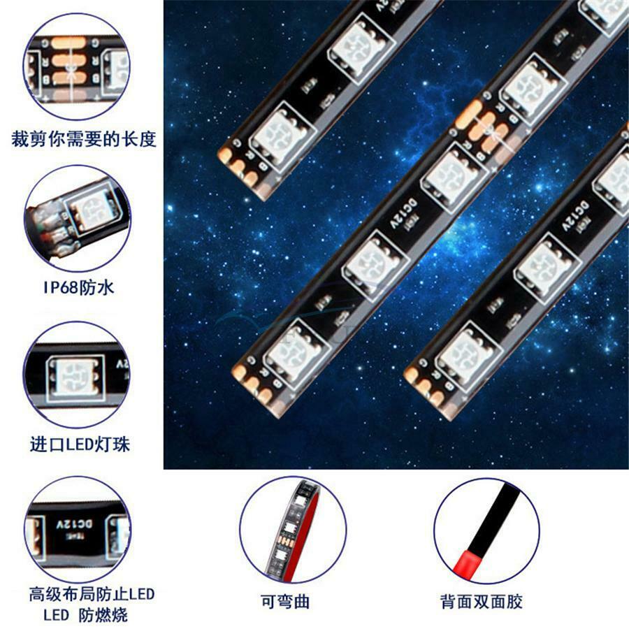 12x Remote Control Car Motorcycle RGB LED Decorative Lights Universal Waterproof