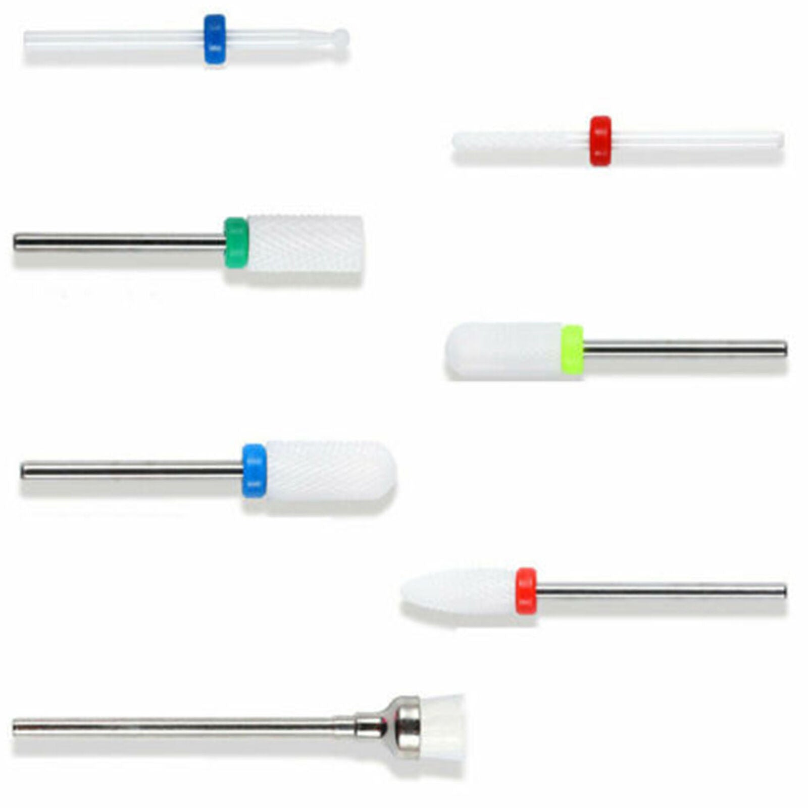 7 Pcs Ceramic Nail Drill Bits Set Electric File Manicure Pedicure Nail Art Tools