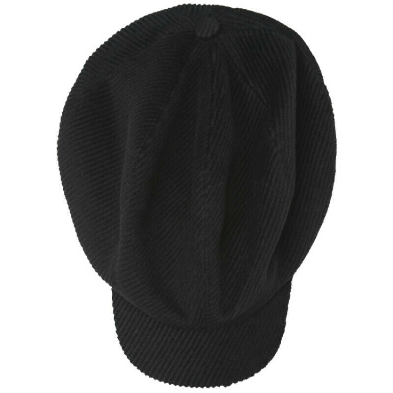 Lady Girl Hat Cap Beret Cotton Newsboy Gatsby Flat Oversized Gothic Casual Black