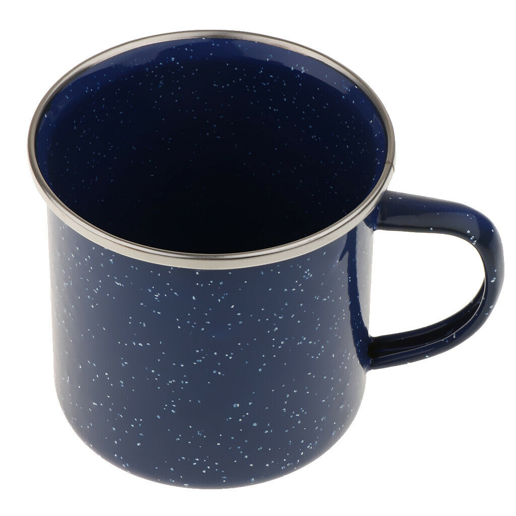 Mug Enamel Mug Camping Hiking Retro Style Goblet Hot Drink Travel Utensil