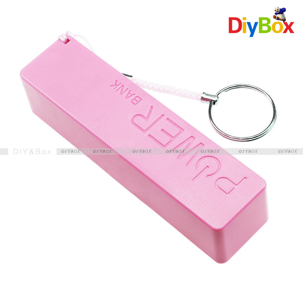 Pink USB Power Bank Charger Pack Box Battery Case For 1x18650 DIY Portable