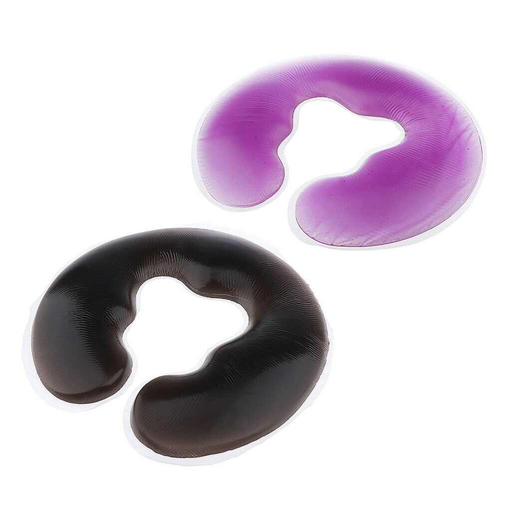 2x Salon U Neck Head Silicone Pillow Body Face Relax Massage Travel Cushion