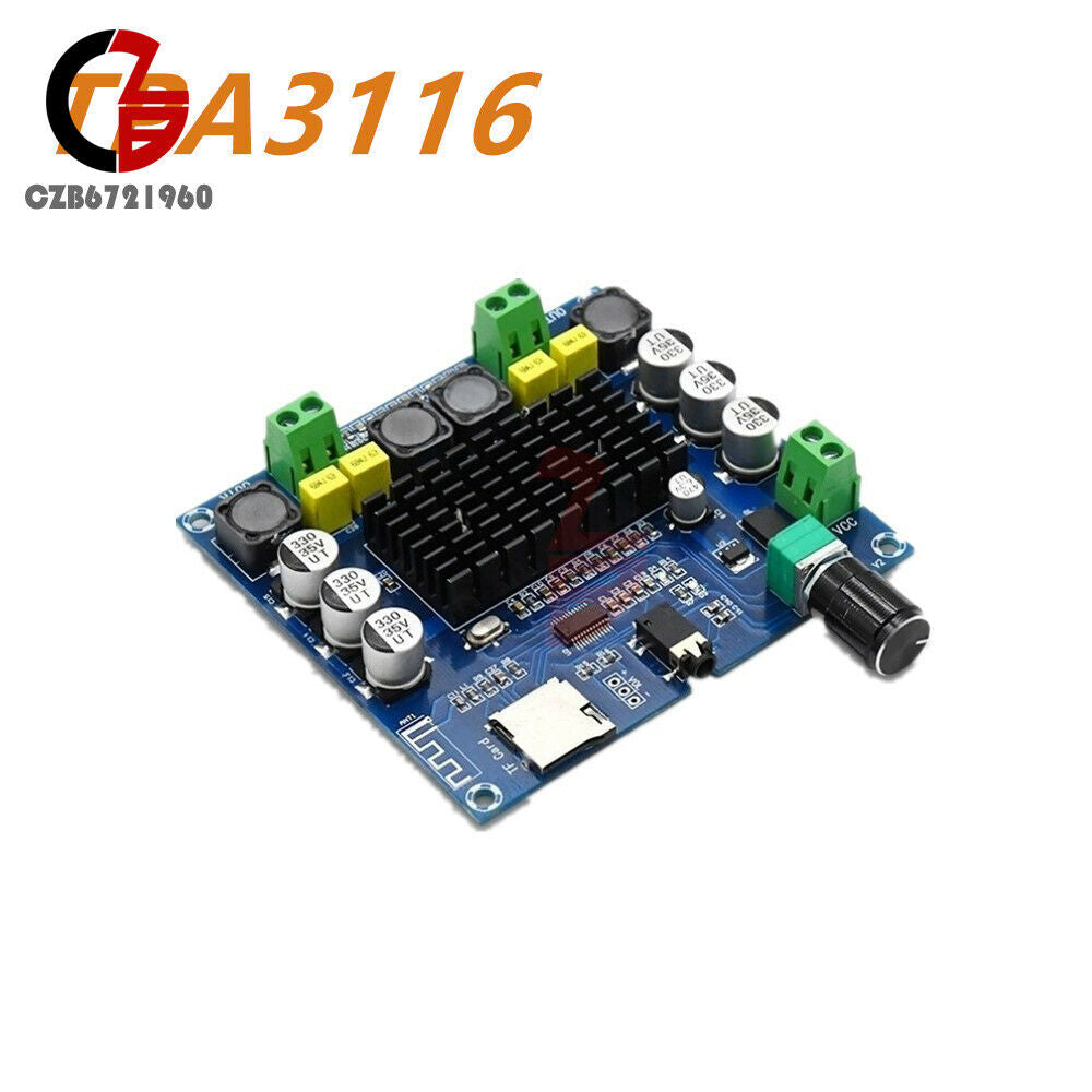 TPA3116 Digital Bluetooth 4.1 Power Amplifier Board TF Card AUX 50W*2 XH-A104