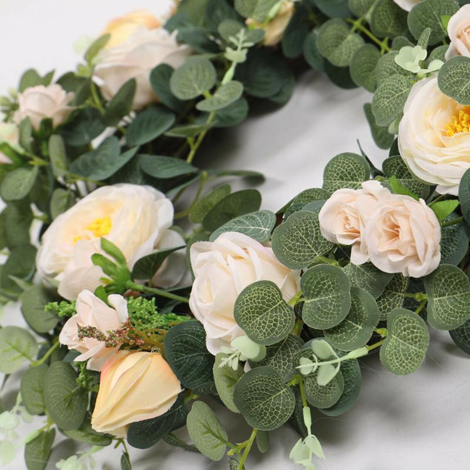40cm Front Door Wreath Summer Spring Floral Decoration Garland Home Decor