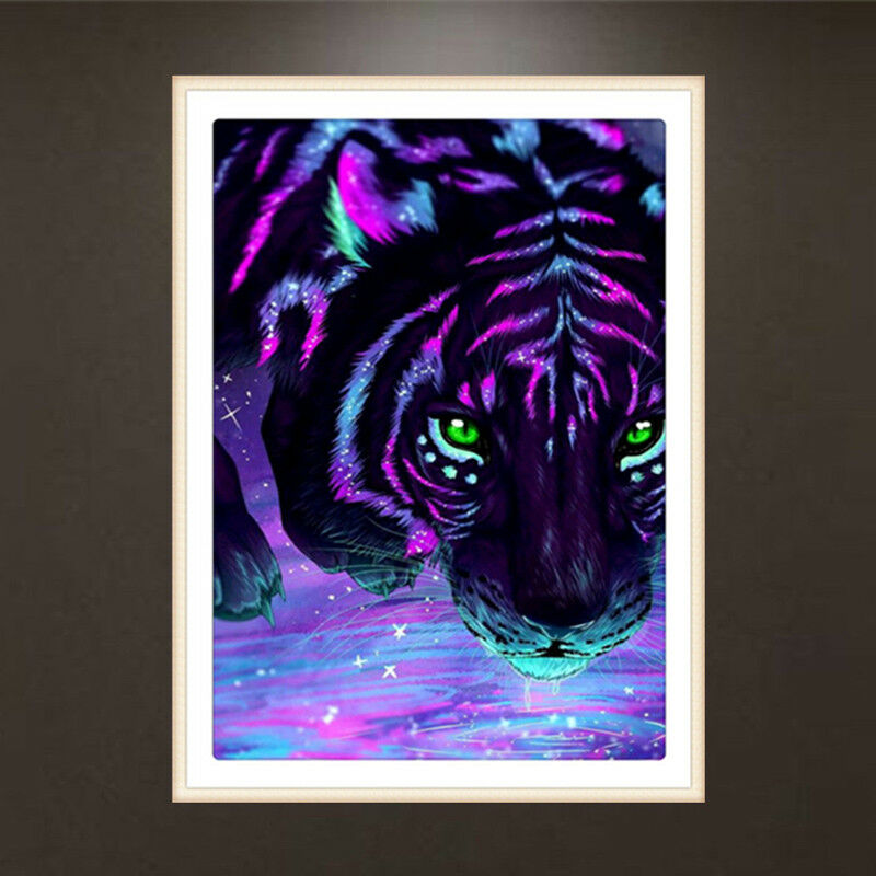 DIY Tiger 5D Full Diamond Embroidery Paintings Cross Stitch Home Decoration