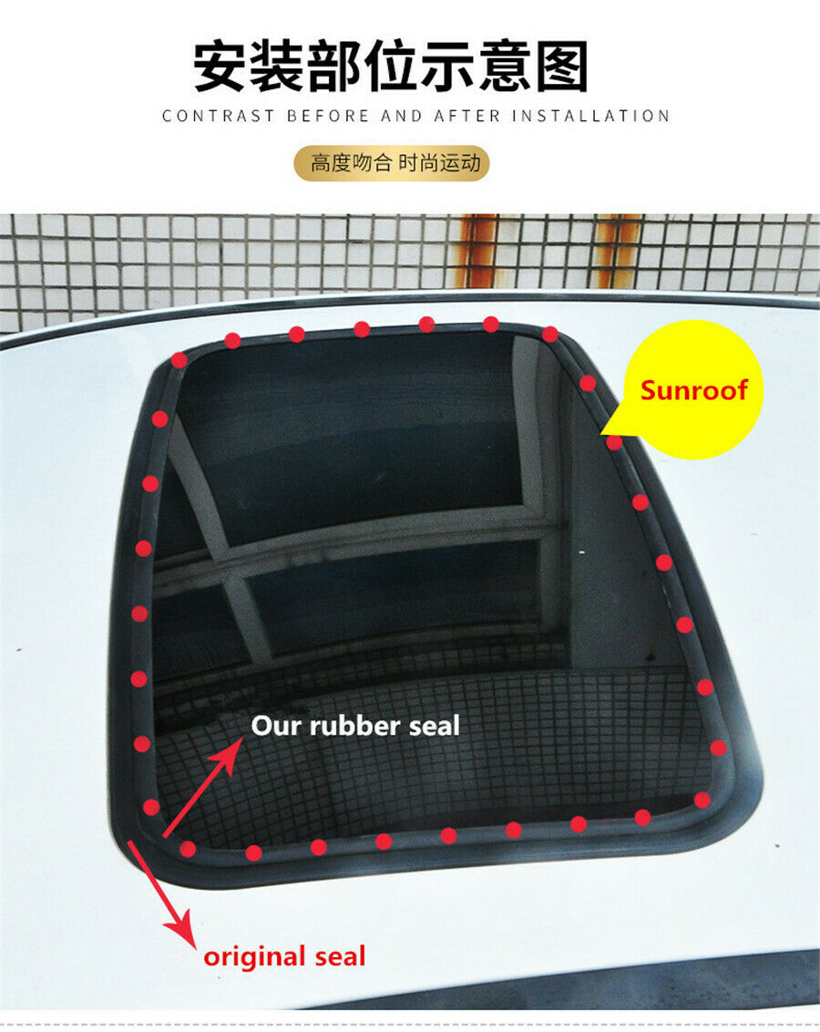5m Car Sunroof Front & rear windshield Rubber Seal Strip Waterproof Accessories