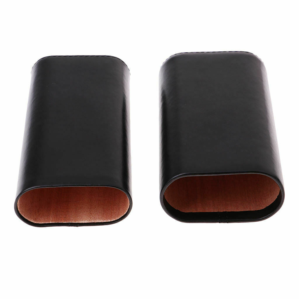 Spanish Cedar Travel Cigar Humidor Leather Cigarette Box Portable 165x75mm