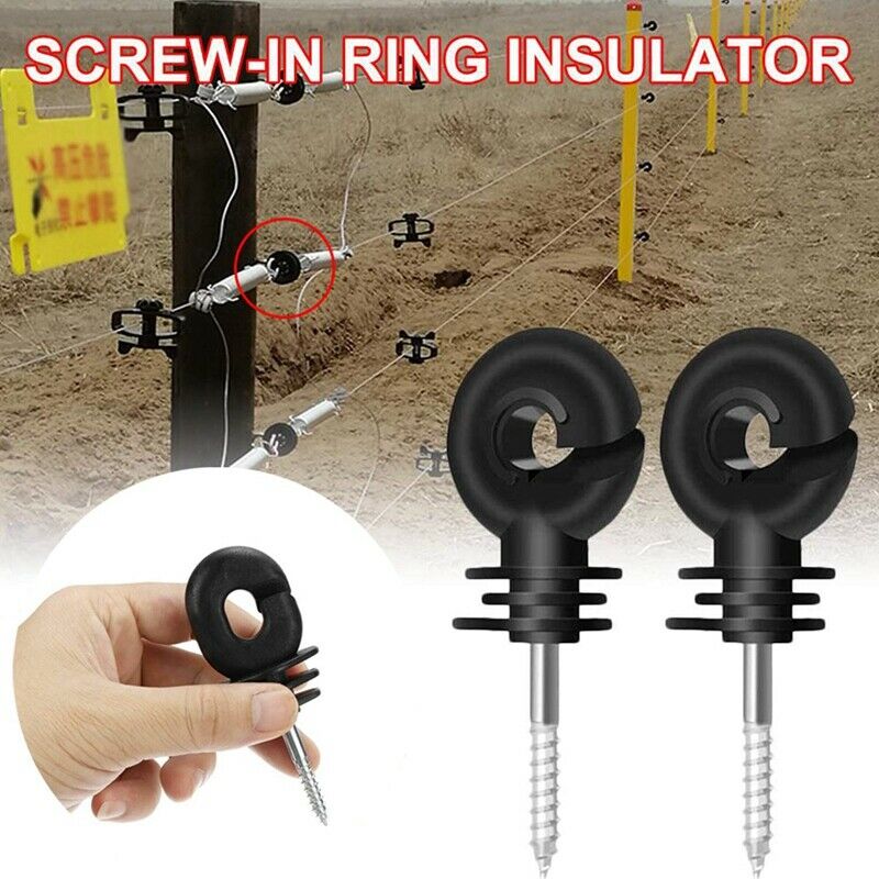 25Pcs Electric Fence Insulator Screw-in Insulator Fence  Post Wood Post InsulaU3