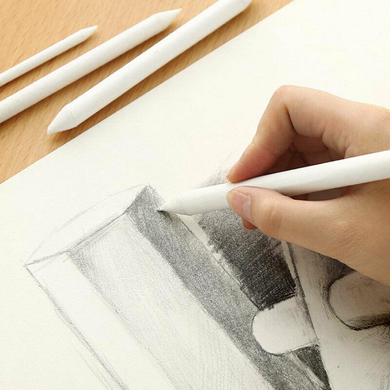 6pcs/set Blending Smudge Stump Stick Tortillon Sketch Art White Drawing C.l8