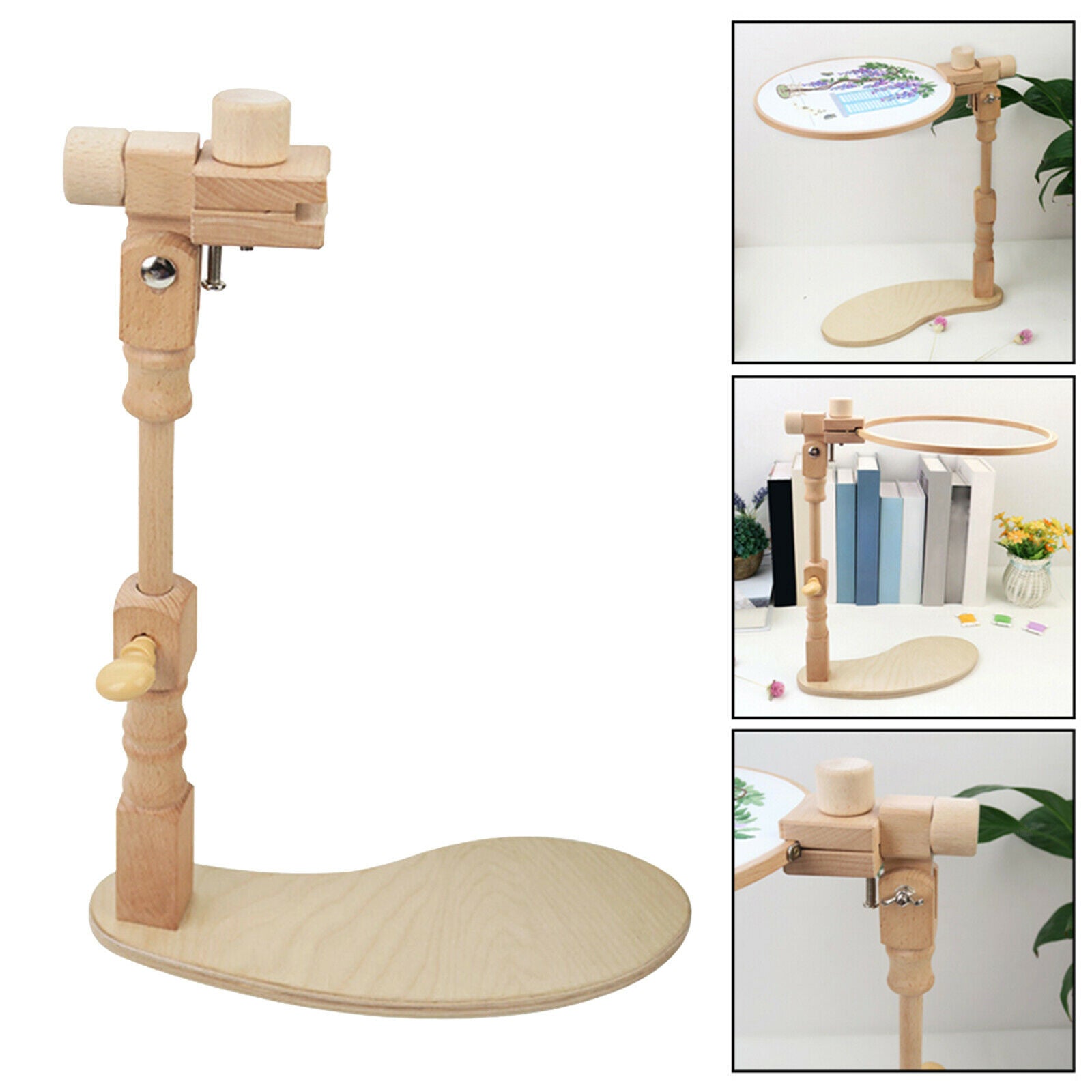 Embroidery Holder Stand Adjustable Cross Stitch Rack Hoops Sewing Accessory