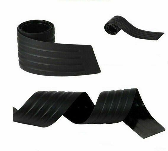 Car SUV Rear Bumper Trunk Sill Corner Protector Trim Rubber Guard Pad 35.4"Black