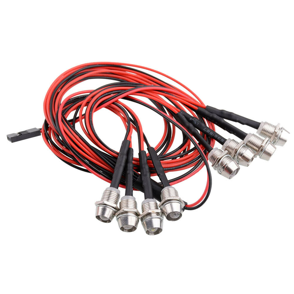 8pcs LED Headlight Taillight for 1/5 1/8 1/10 1/12 1/16 RC Car DIY Accessories