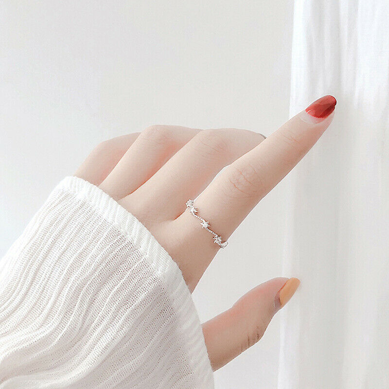 Star Adjustable Rings Stars Wave Ring For Women Girl Fashion Jewelry Gift
