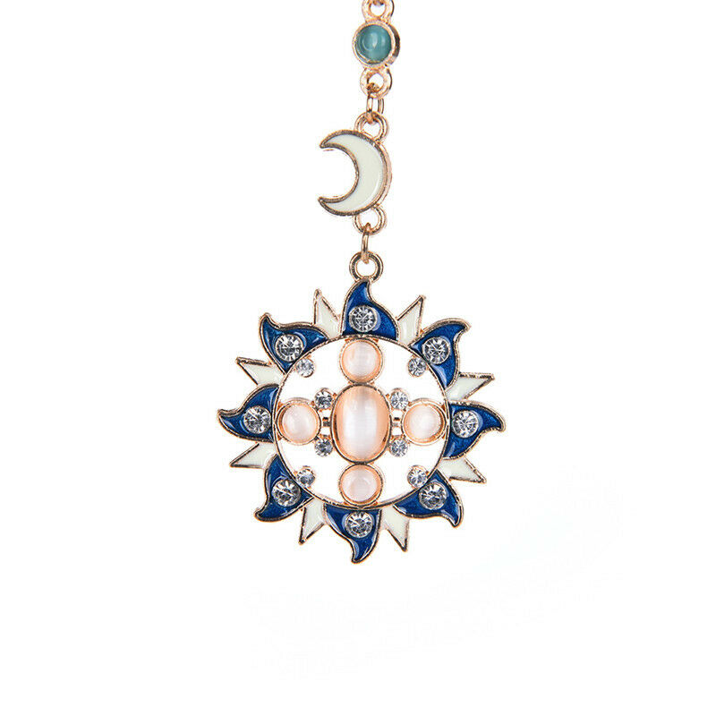 Fashion star sun and moon crystal diamond stud pendant beautiful earring.l8