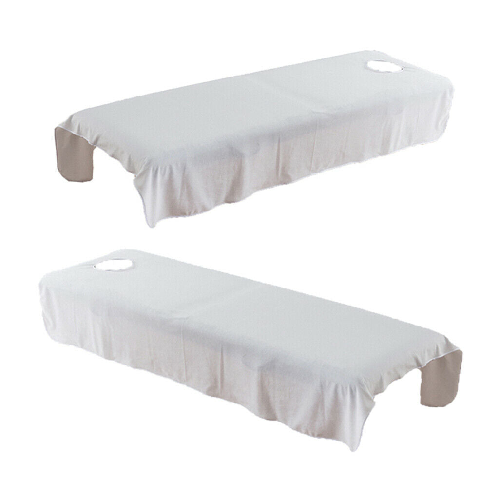 2 Pieces Massage Table Flat Sheets Soft Beauty Bed Covers 80x190/120x190cm