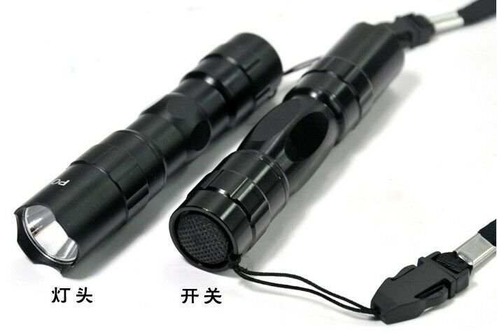 Black Color 3W 1AA Mini Flashlight Small Outdoor Flashlight Police LED