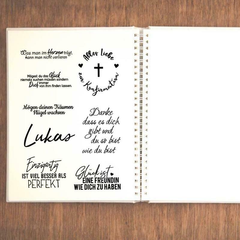 Blessing Lettering German Wishes Clear Stamps for Card Making Decoration and DIY