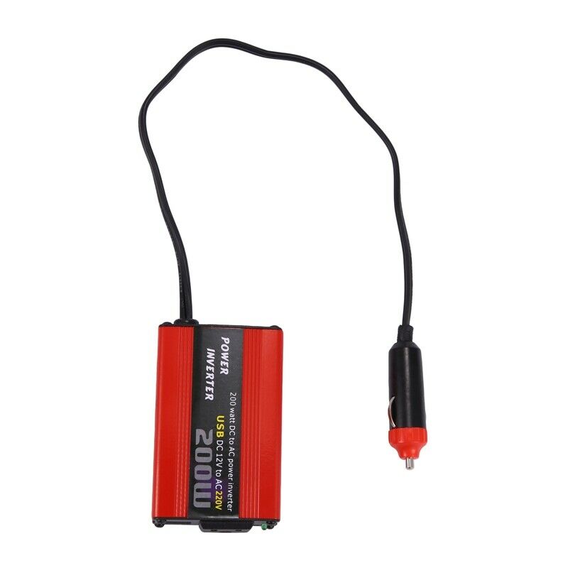 200W Car Power Inverter Dc 12V To Ac 220V Converter Dual Usb Charger Adapter CT3
