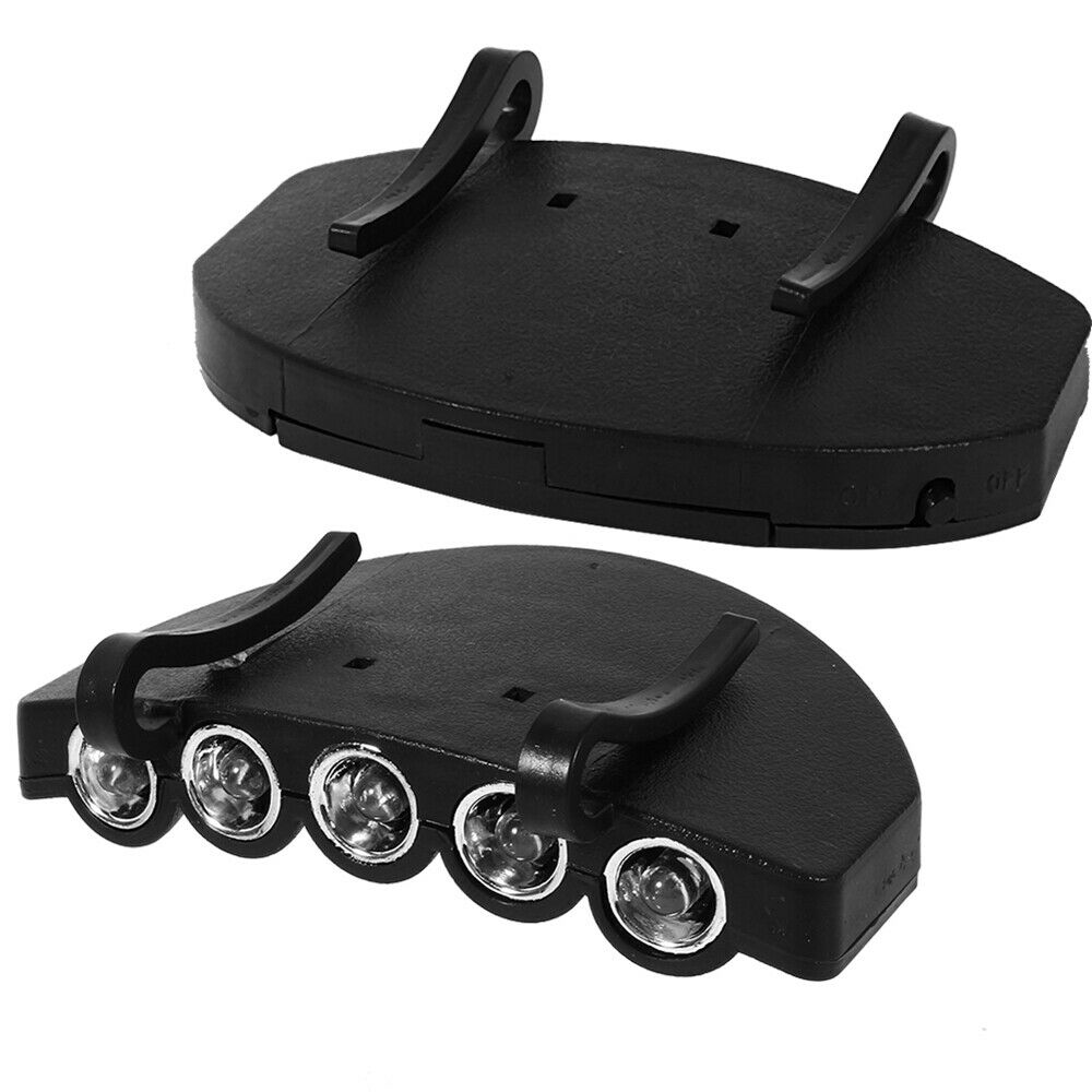 Lampes Frontale Clip On Cap Hat Head Light Lamp Torch Fishing Camping Hiking