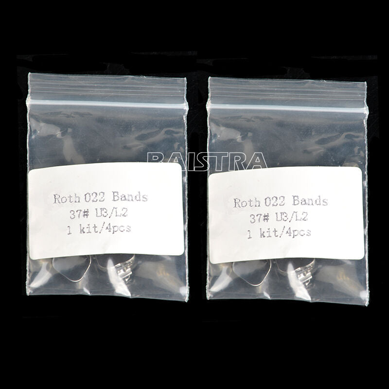 100Kits Dental Orthodontic Buccal Tube Bands for 1st Molar Roth 0.022" #37 U3/L2