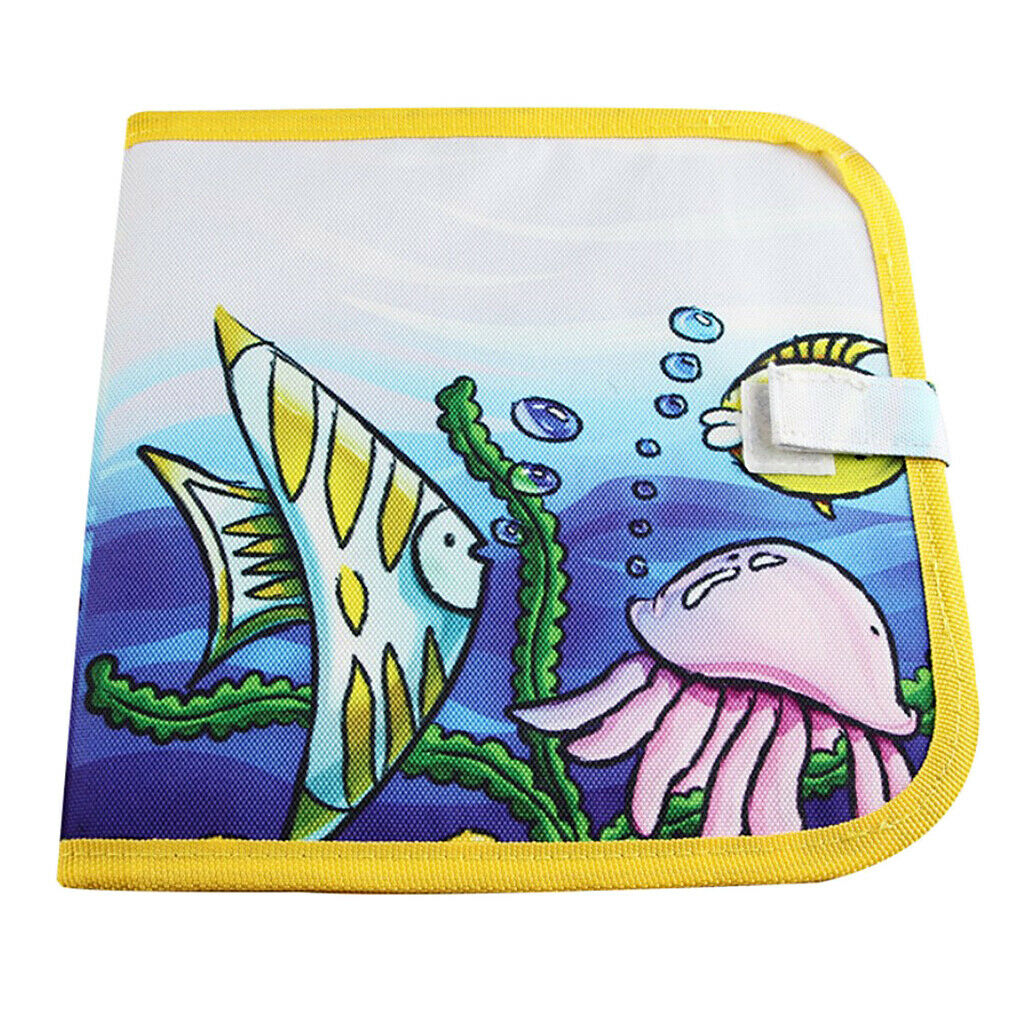 Reusable Children's Mess Free Chalk Board Doodle Drawing Book Sea World