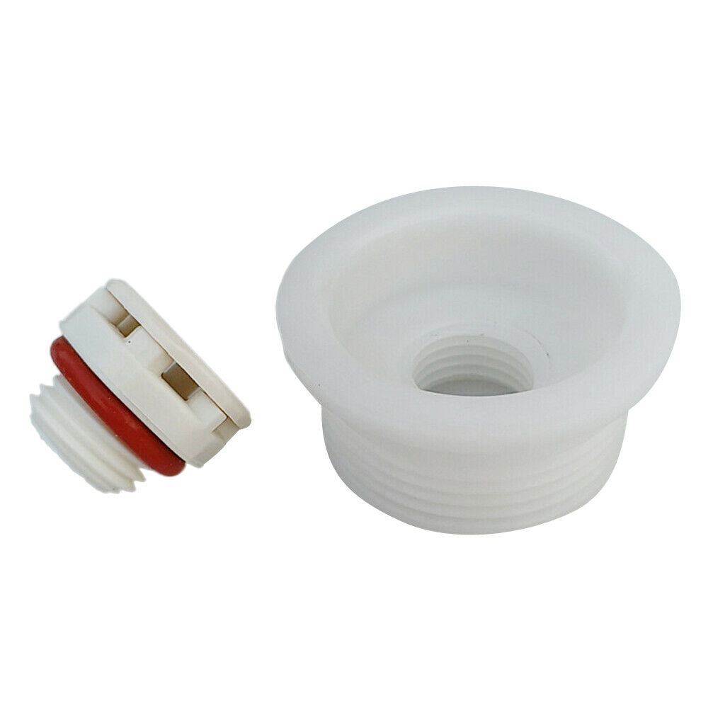 Stand Up Paddle Board Surfboard Auto Air Vent Plug with O-Ring, White