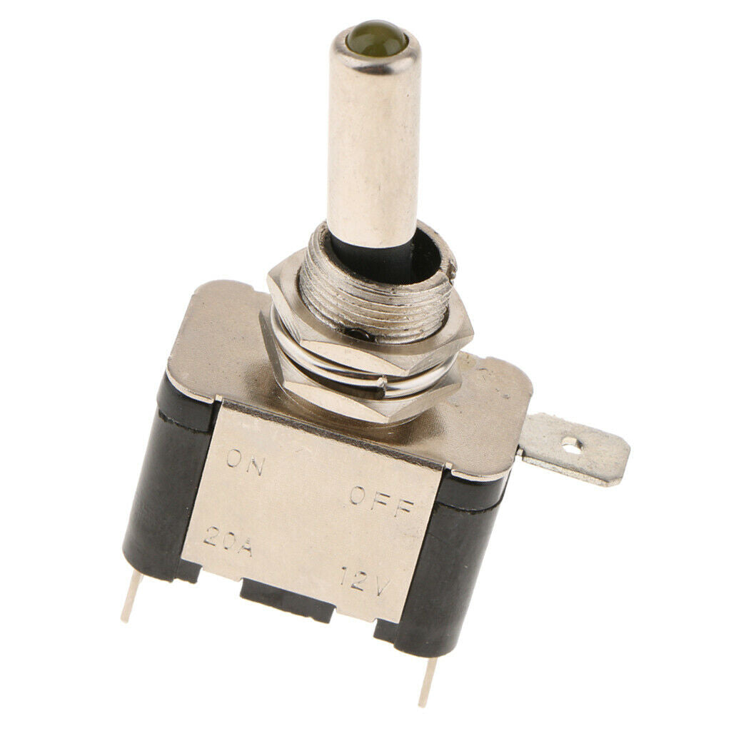 on/OFF Mini 12V 20A Flick Toggle Switch Car   2Pin 28x15mm with Light