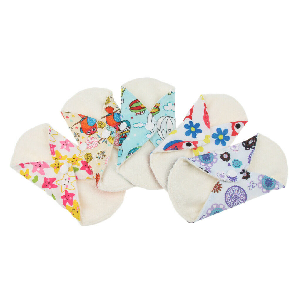 10 Pack Charcoal Bamboo Women Cloth Menstrual Pads Sanitary Pad Mama Cloth